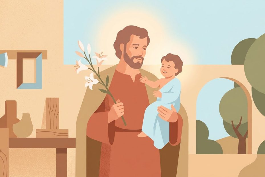 Heiliger Josef - Illustration prière catholique
